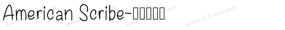 American Scribe字体转换